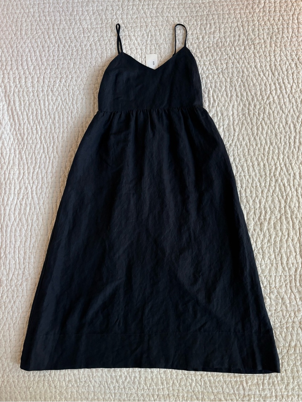 NWT Evereve Black Spaghetti-Strap Casual Dress